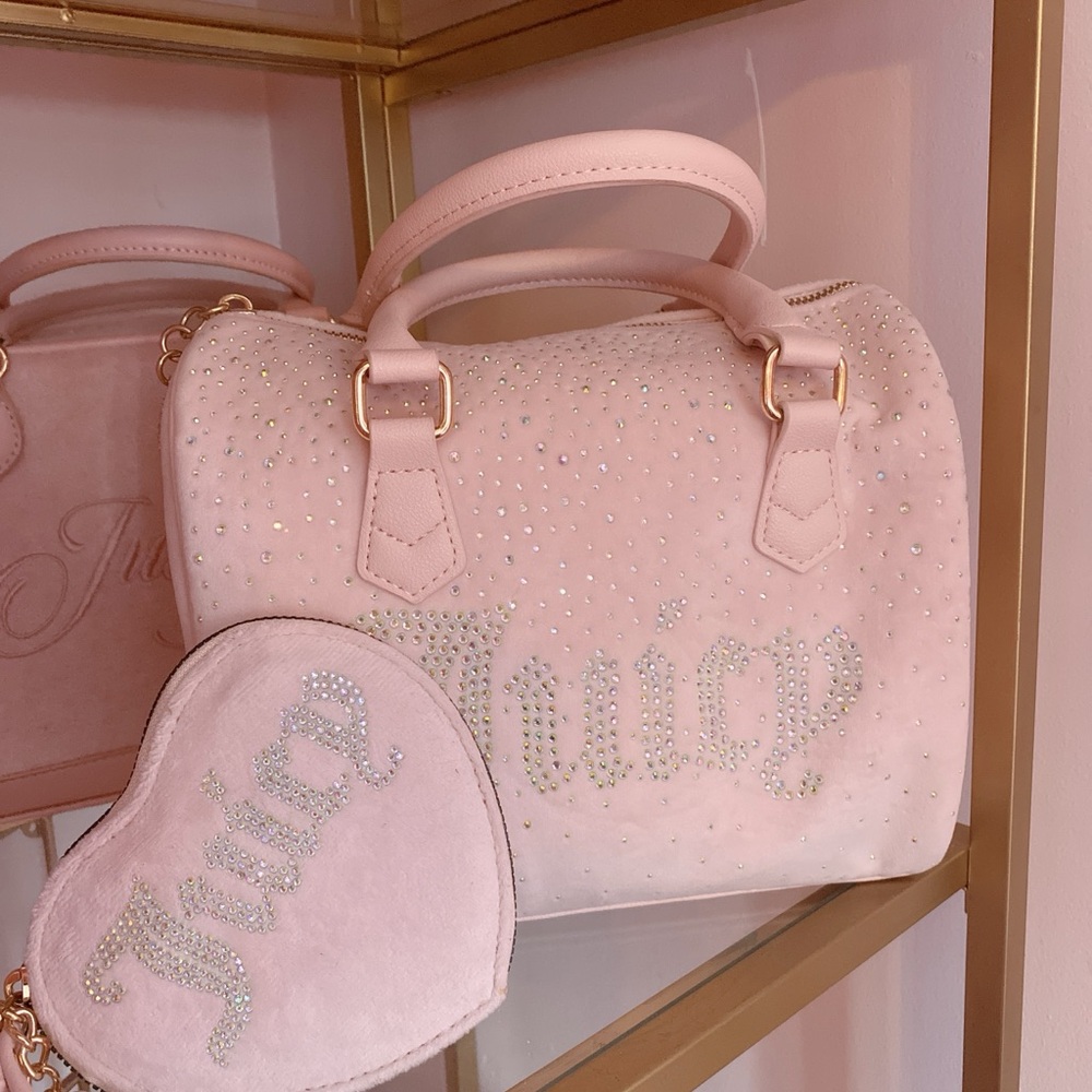 Juicy Couture Pink Rhinestone Handbag Set